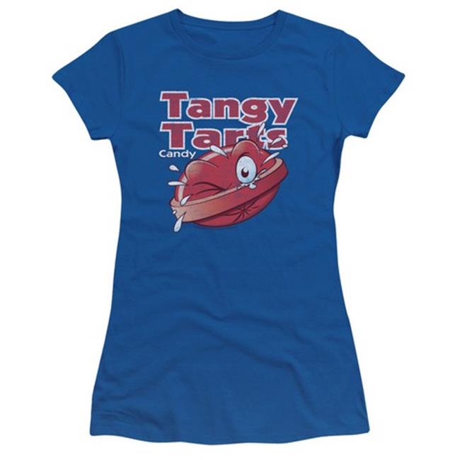 Trevco Dubble Bubble-Tangy Tarts - Short Sleeve Junior Sheer Tee - Royal, Small