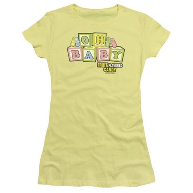 Trevco Dubble Bubble-Oh Baby - Short Sleeve Junior Sheer Tee - Banana, Small