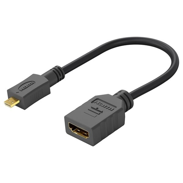 Goobay - Adaptateur Micro Hdmi™ / Hdmi™, Connecteur Micro Hdmi™ (type D) Prise Femelle Standard Hdmi™ (type a) (58683)