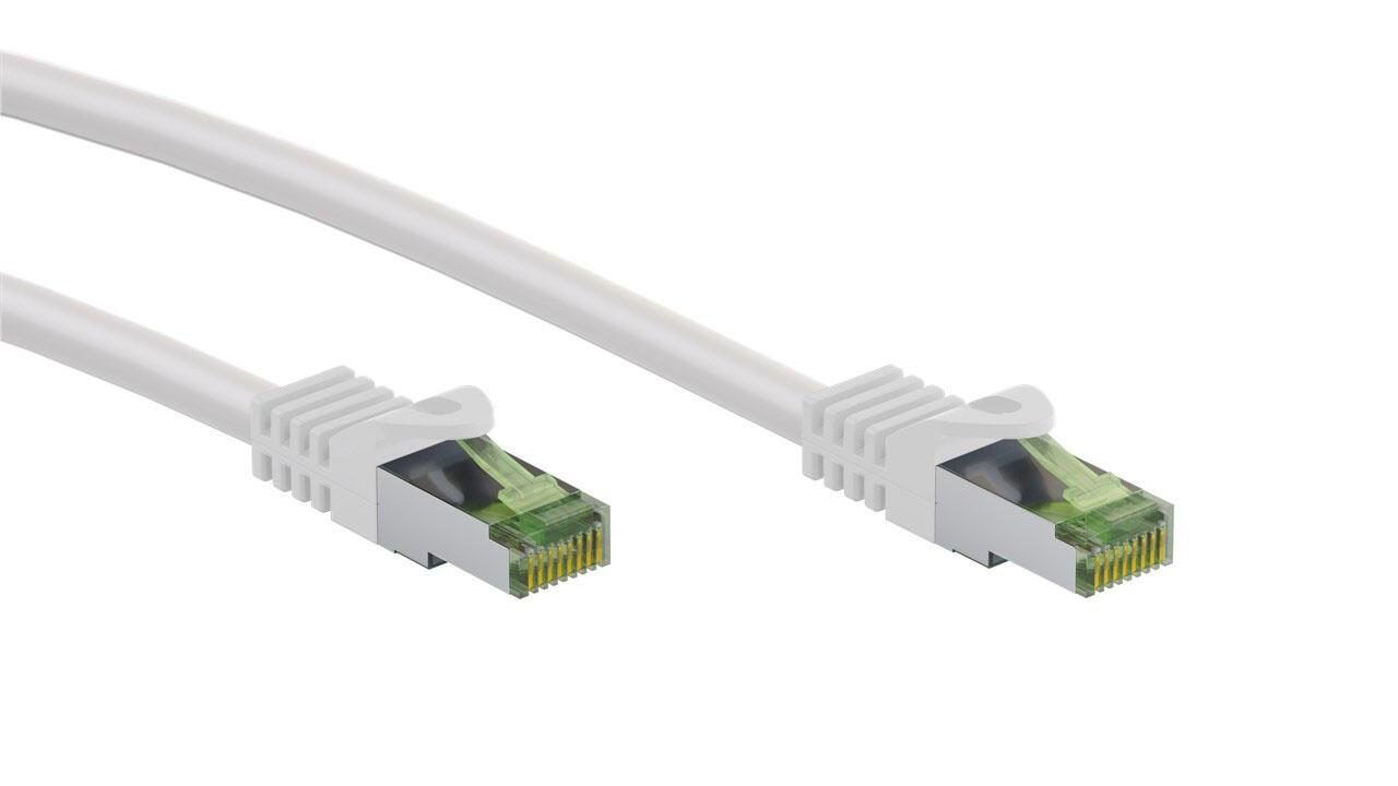 Goobay GHMT-zertifiziertes CAT 8.1 5m Patchkabel  S/FTP (PiMF)  Weiß