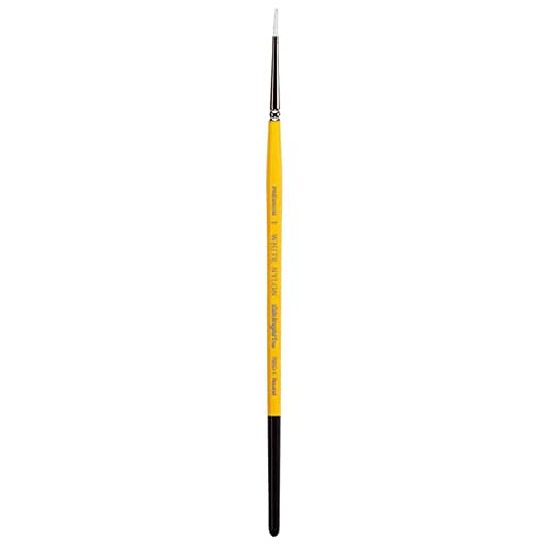 KINGART White Nylon 7950-1 Gold Grip Round Artist Brushes for Watercolor, Acrylic, Face Painting, Body Art, Fabric, Canvas, Wood & Glass
