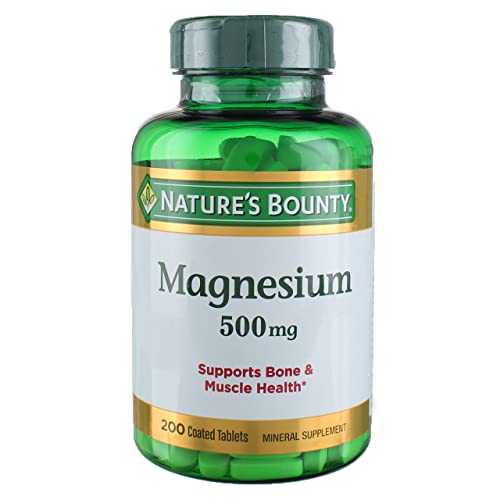 Nature's Bounty Magnesium 500 Mg, 200 Tablets (2 Pack)