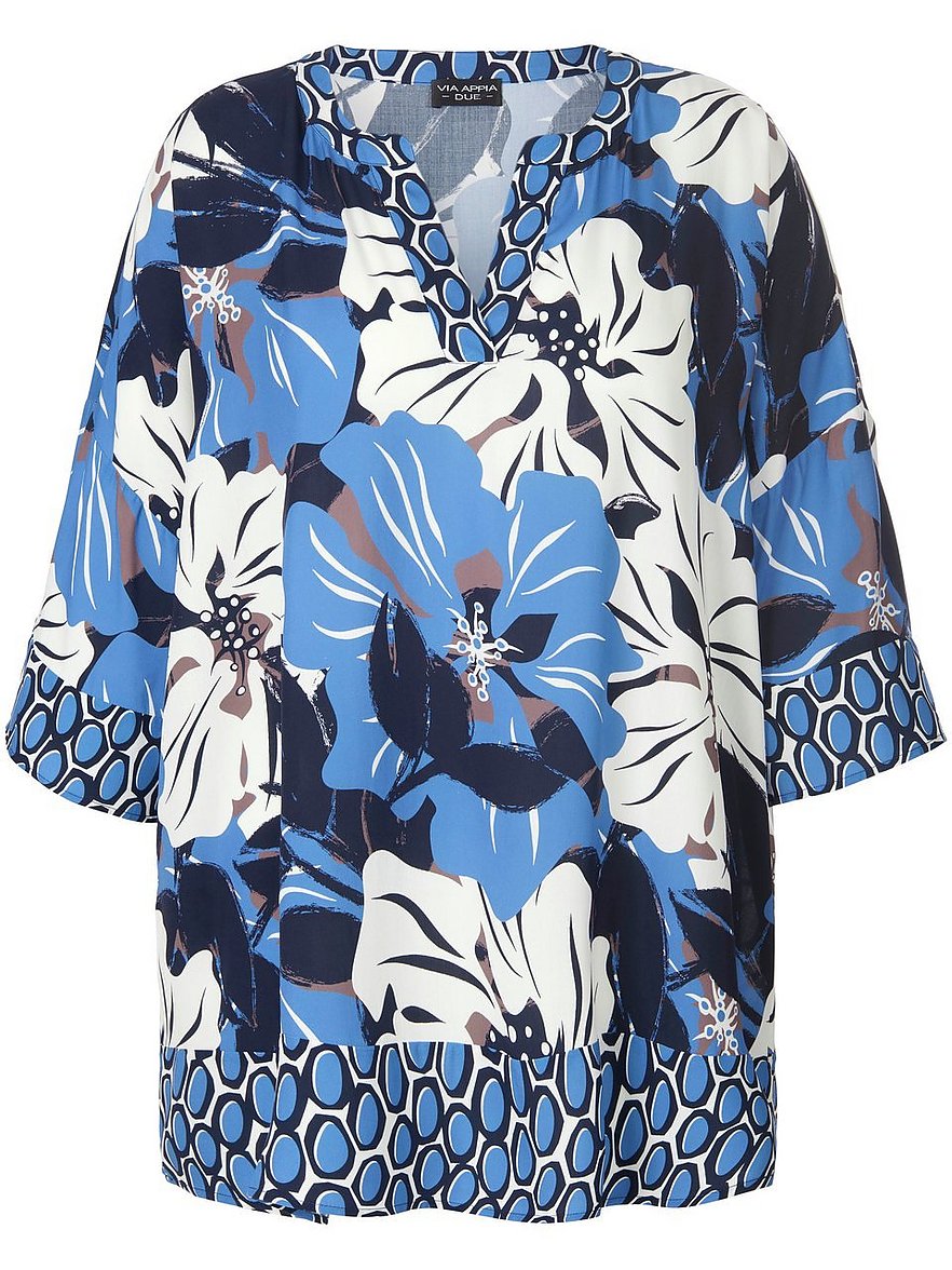 La Blouse Longue 100% Viscose  Via Appia Due Bleu