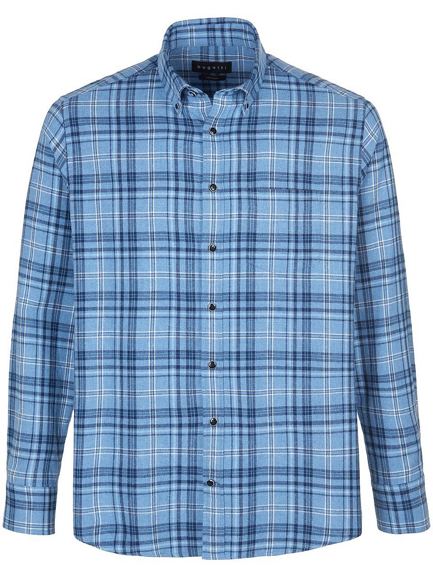 La Chemise à Carreaux 100% Coton  Bugatti Bleu