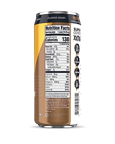 Super Coffee XXTRA, Iced Coffee (0g Added Sugar, 7g Protein, 130 Calories) [Mocha] 15 Fl Oz, 12 Pack | Iced Coffee, Protein Coffee, Coffee Drinks, Sma thumbnail