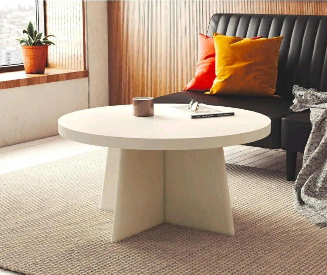 Liam Round Coffee Table  Plaster