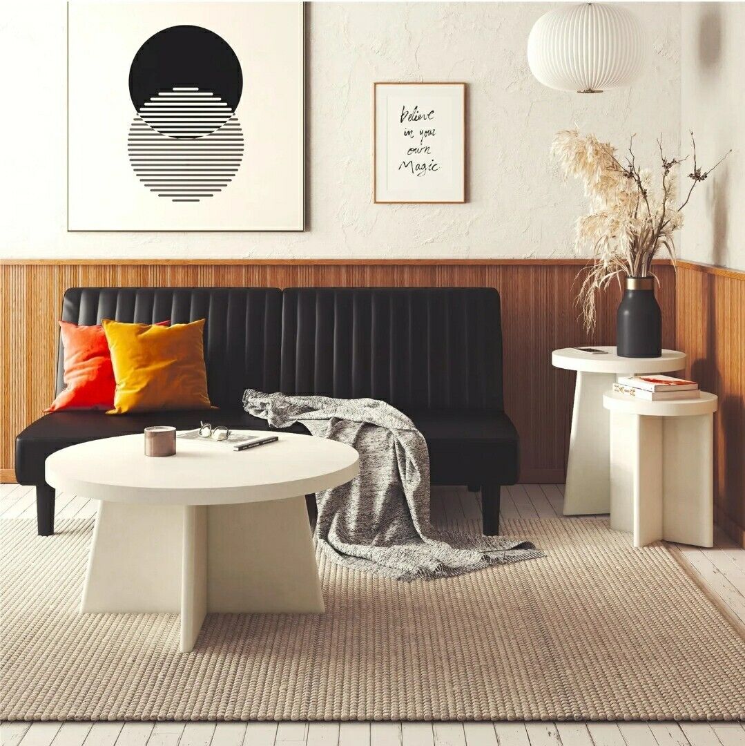 Liam Round Coffee Table  Plaster