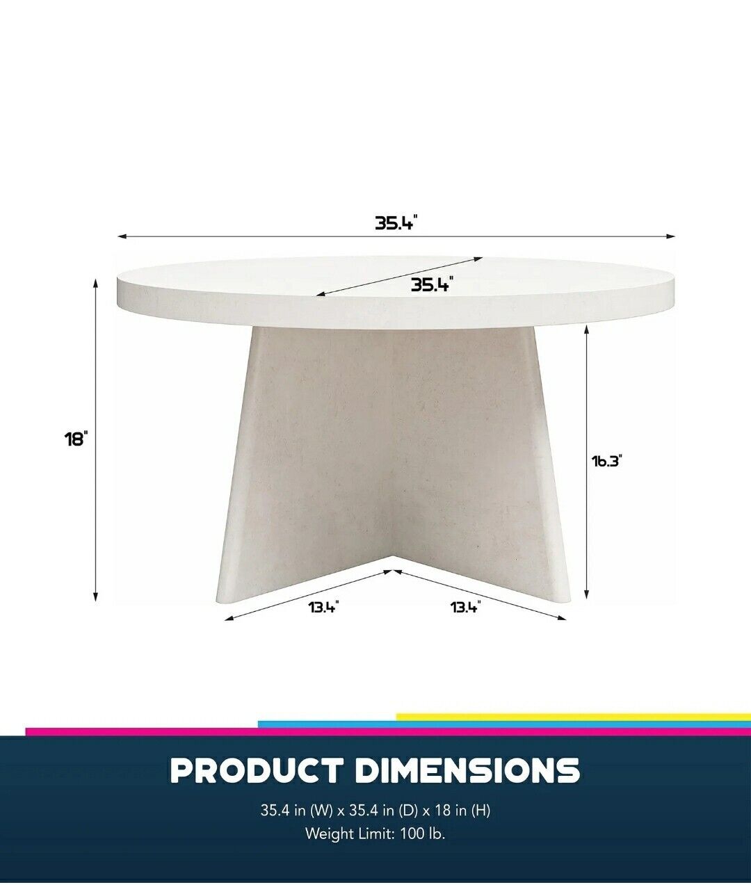 Liam Round Coffee Table  Plaster