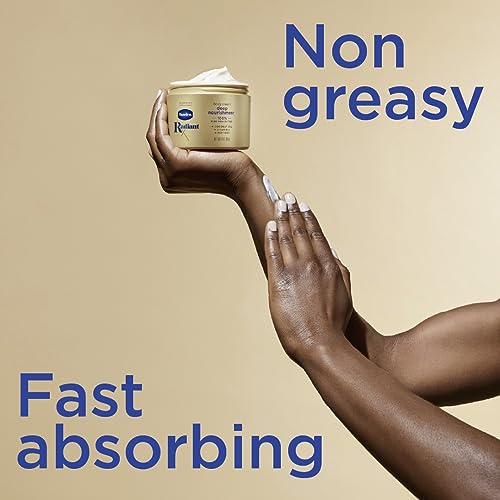 Vaseline Radiant X Deep Nourishment Body Cream 100% Pure Shea Butter  Coconut Oil  Vitamin C  & Peptides  10 Oz thumbnail