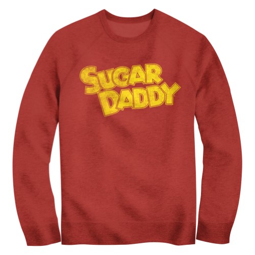 TOOTSIE ROLL YELLOW SUGAR DADDY Sweatshirt Adult Unisex Red Heather TOOT519 205