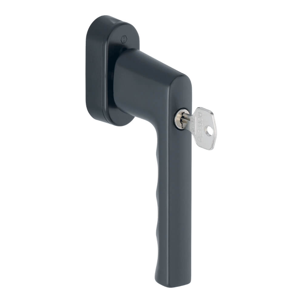 HOPPE Hamburg Fenstergriff 0700S/UD9020-F9714M Schwarz Matt Mit SecuForte® Und VarioFit®