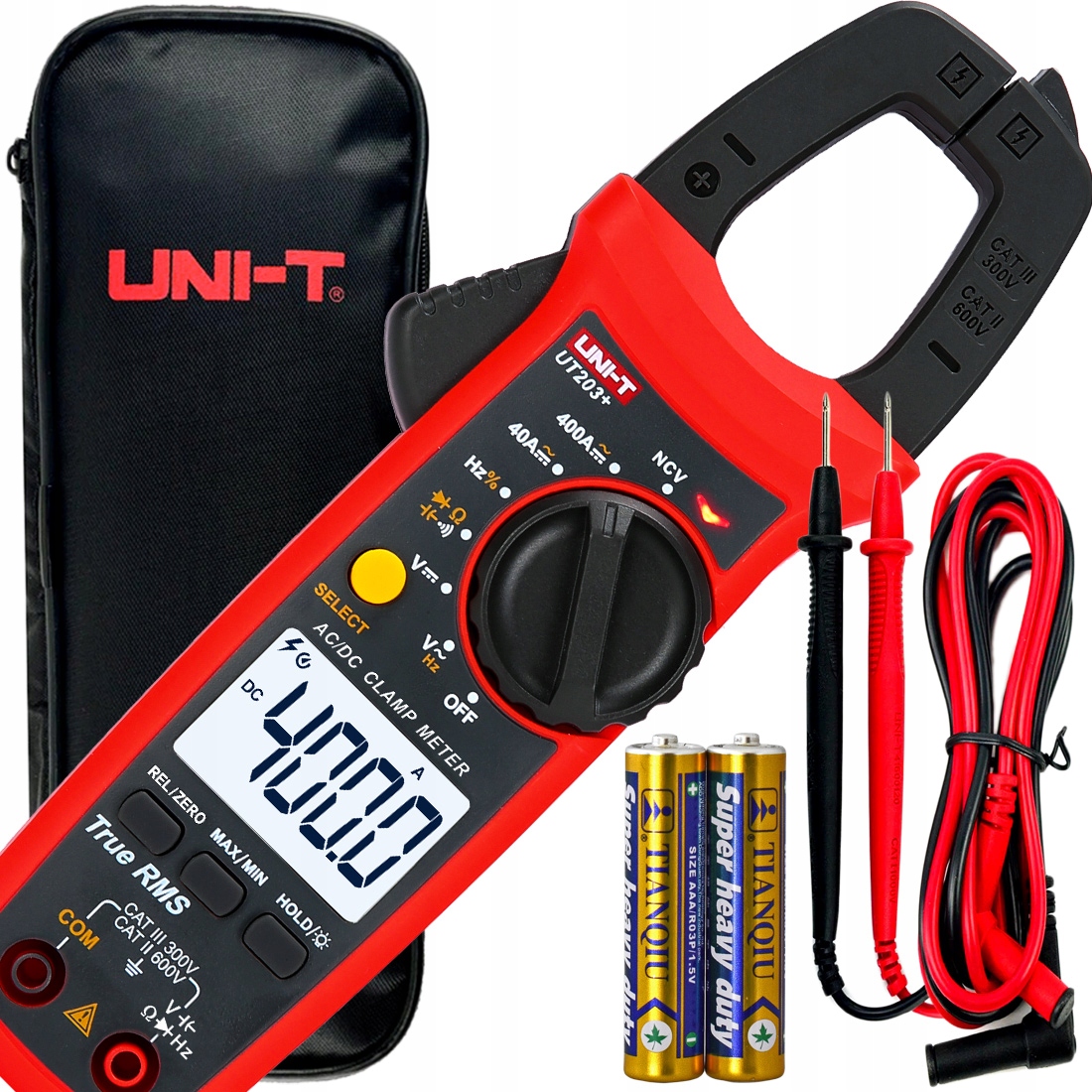 Uni-t UT203+ Miernik Cęgowy 400A Ac/dc True Rms