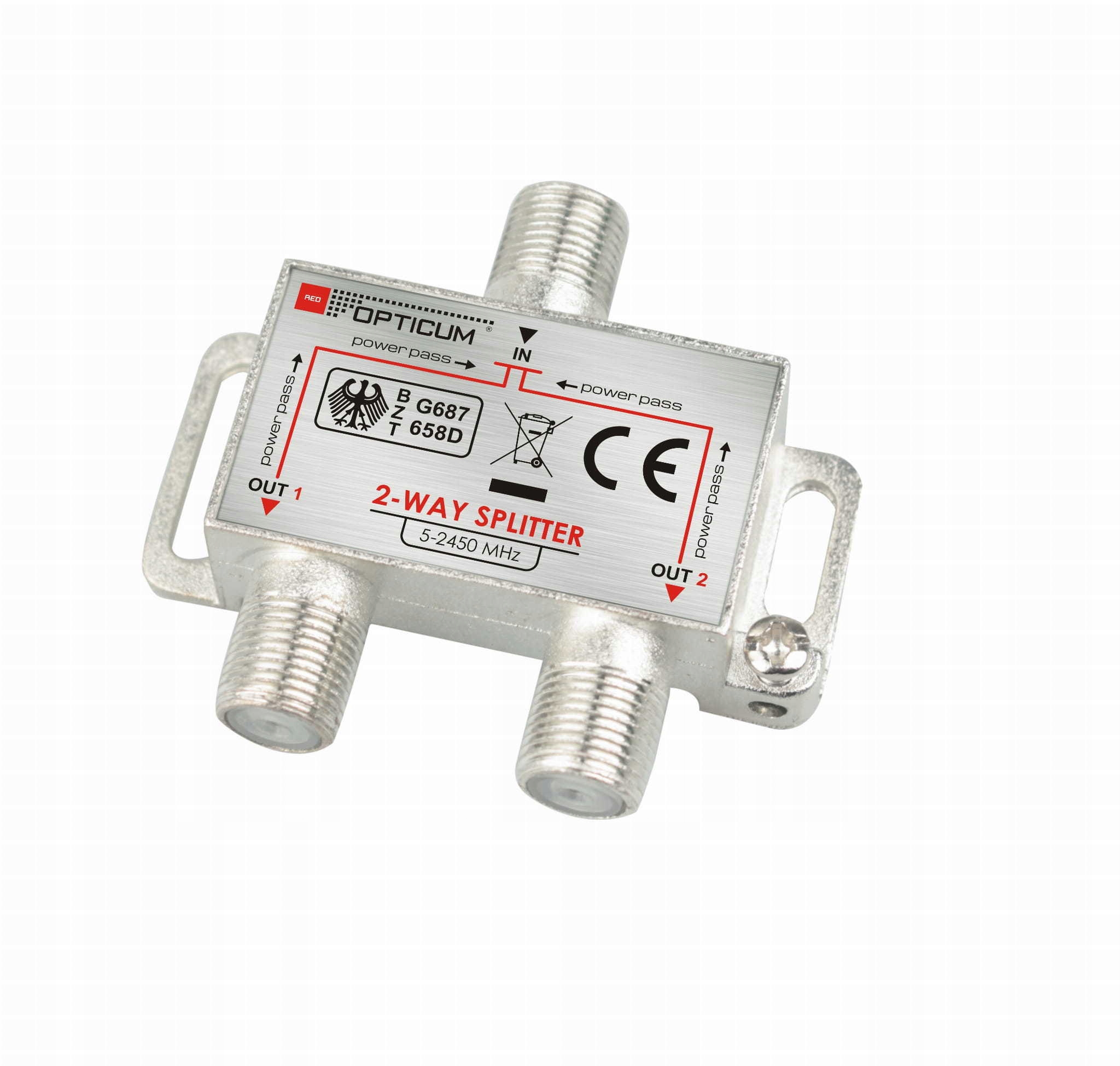 Rozgałęźnik 2-WAY Splitter Sat Dvb-t Na 2 TV