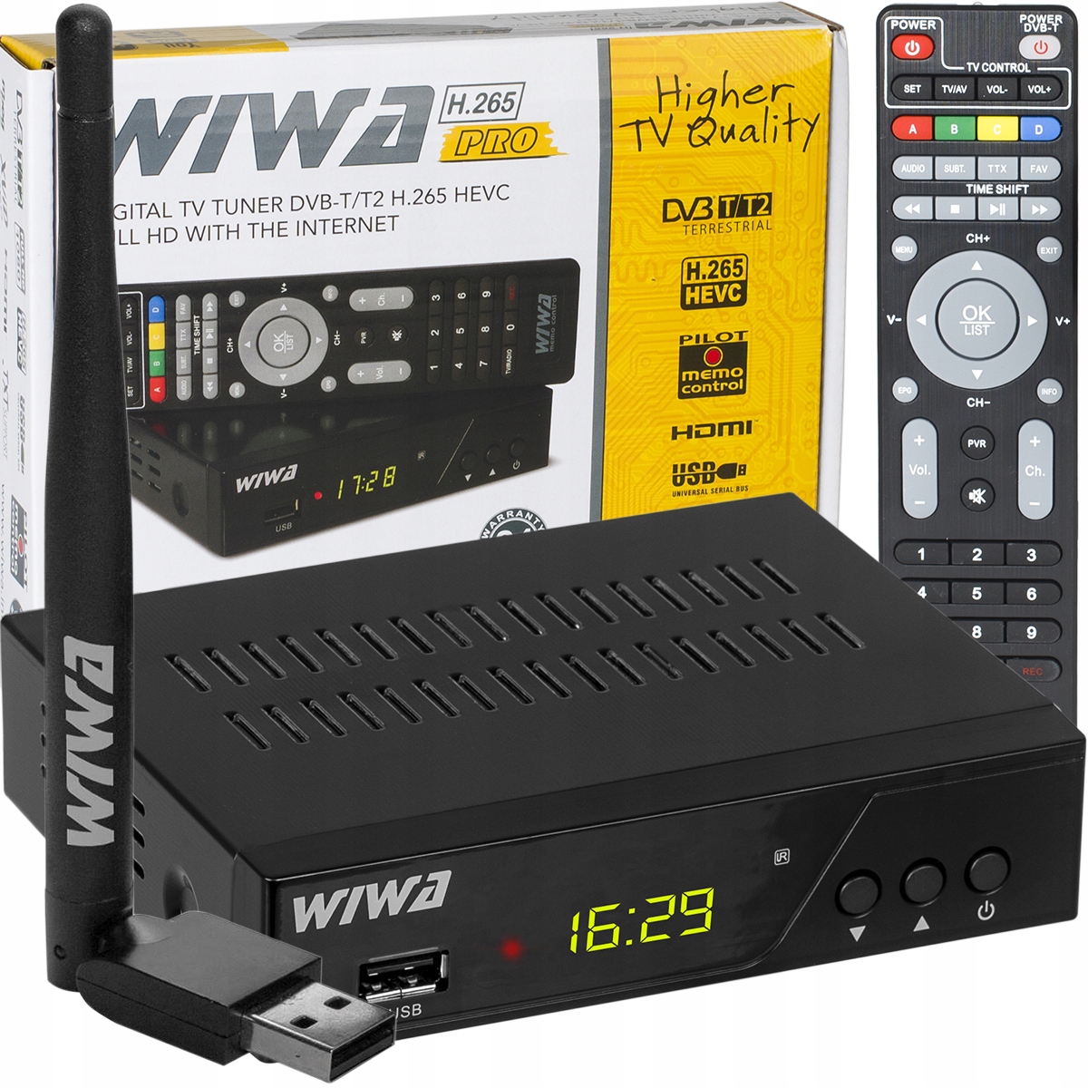 Tuner DVB-T2 Wiwa H.265 Pro USB Pvr H265 Dekoder