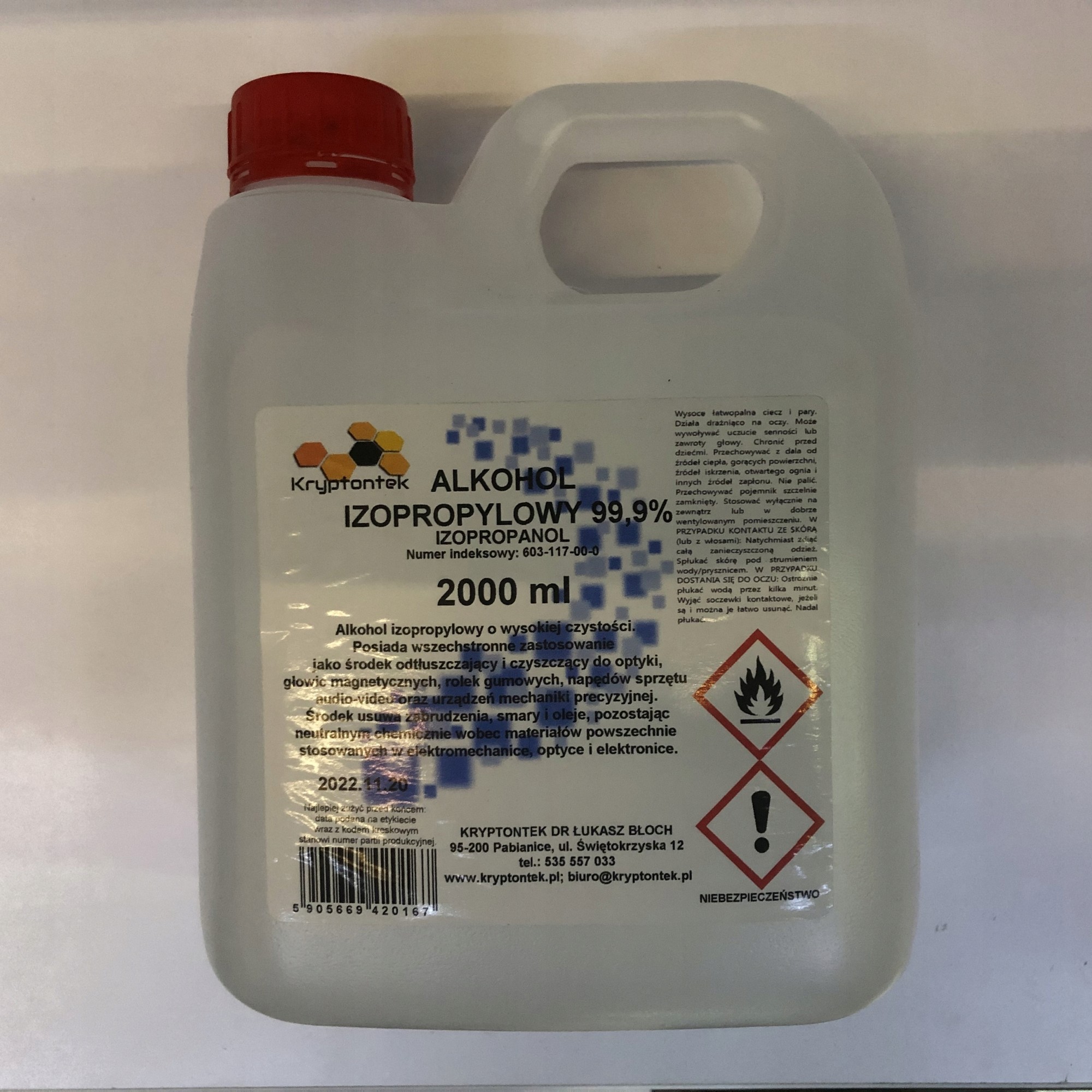 Ipa Alkohol Izopropylowy 99,9 % 2L Odtłuszczanie