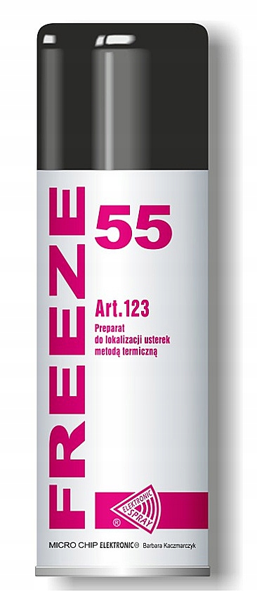 Zamrażacz Freeze -55C Spray 400ml Zmrażacz Lód
