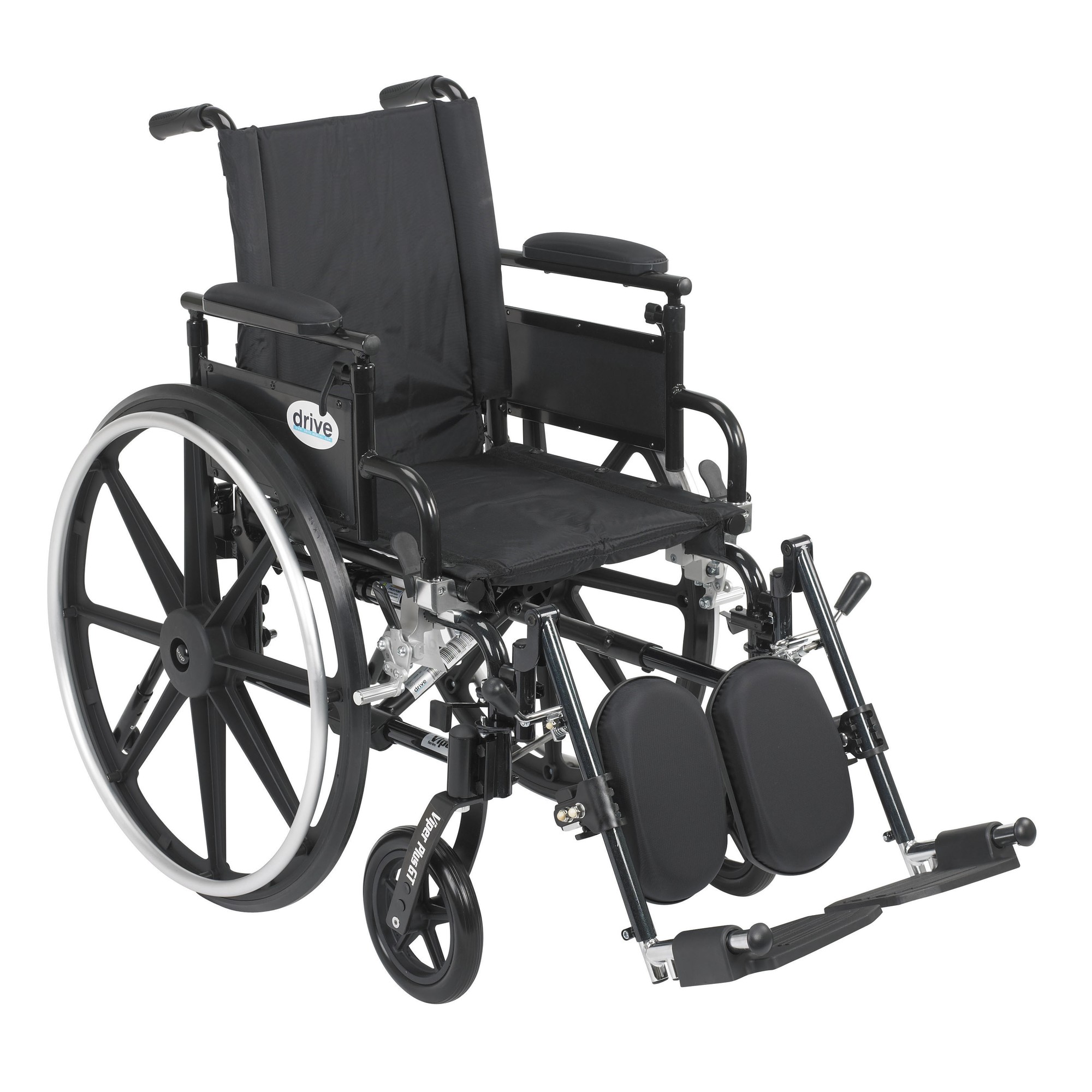 Drive Medical Viper Plus GT Wheelchair W Flip Back Removable Adjustable Desk Arm and Leg Rest 20 Inch Seat - 1.0 Ea