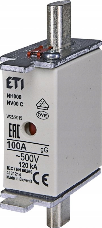 Eti Wkładka Topikowa Zwłoczna 100A 500V 004181214