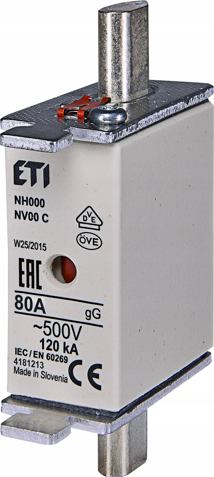 Eti NH000 GG 80A/500V Wkładka Topikowa Przemysłowa