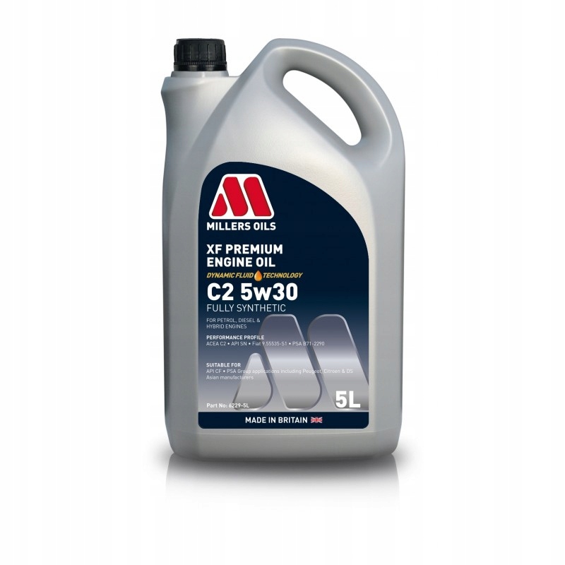 MILLERS OILS 6229-5 Engine Oil 5W-30, Capacity: 5l, Full Synthetic Oil