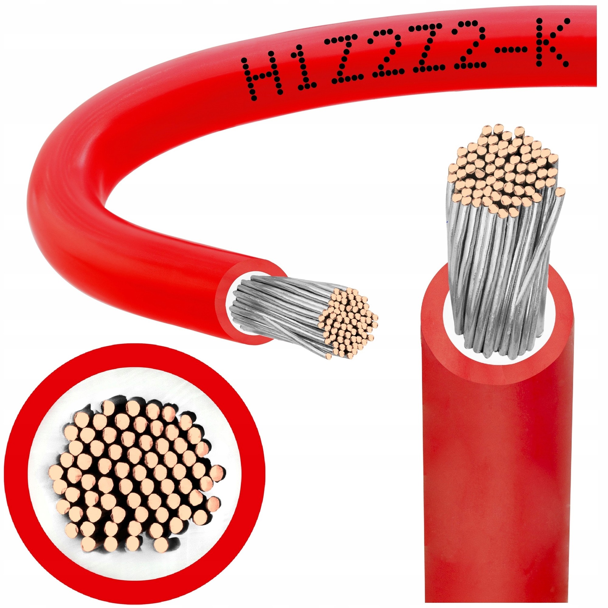 Kabel Przewód Solarny H1Z2Z2-K MC4 Czerwony 4mm2