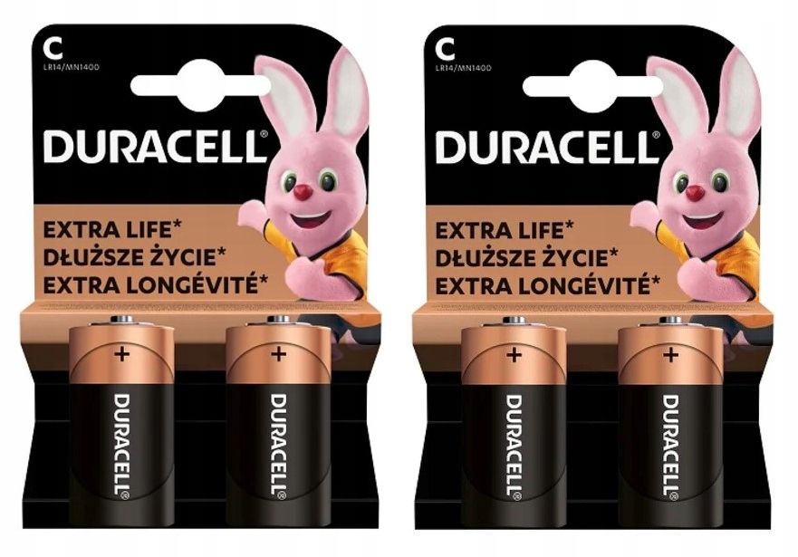 (C X 4pc) Duracell AA, AAA, D, C, 2032, 9V  (LR14 LR20 6LR61 CR2032 Variety) Batteries
