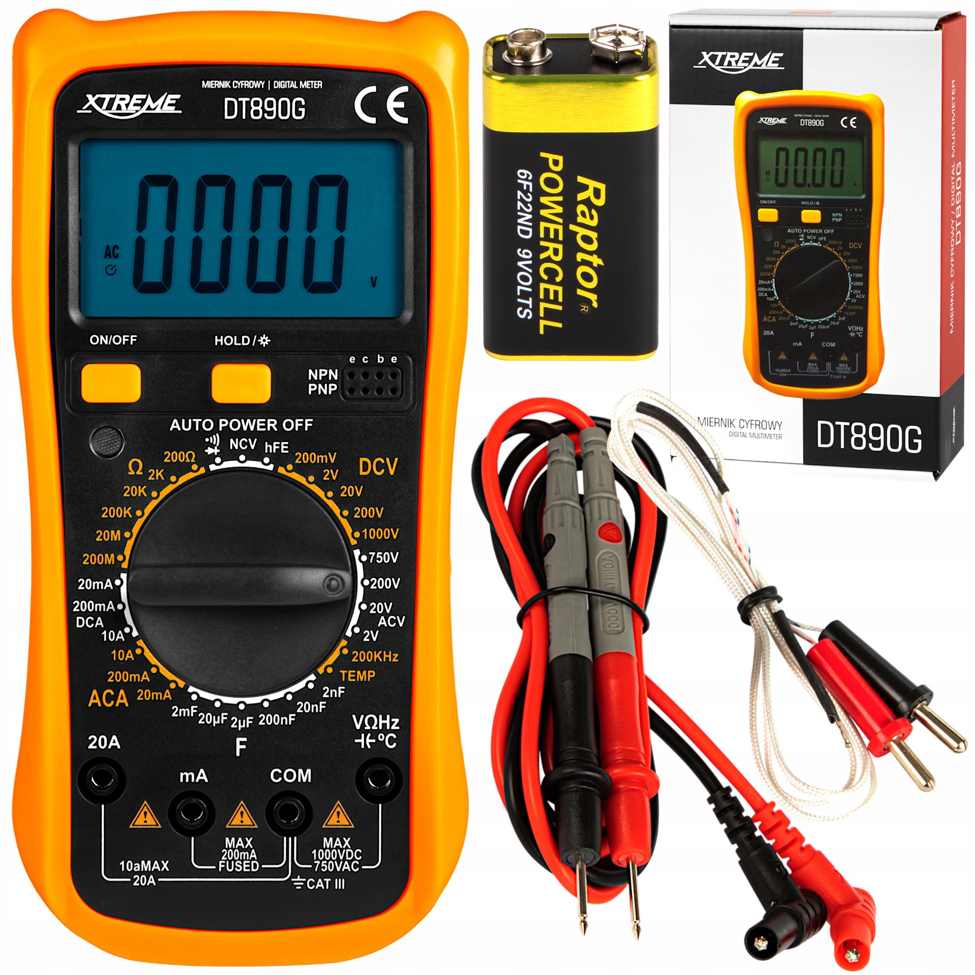 ANENG Smart Charging Multimeter with Touchscreen and Red Digits