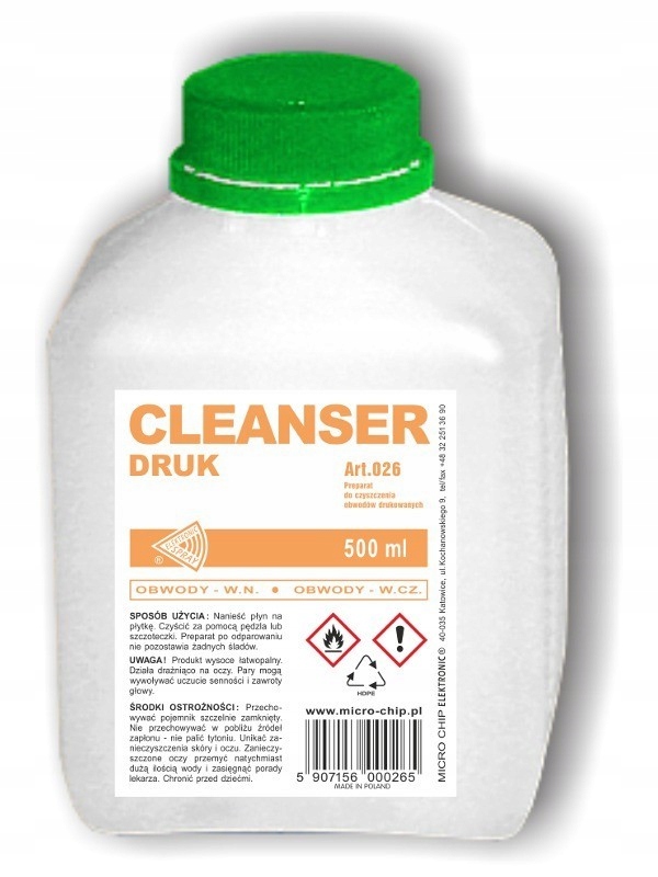 Cleanser Druk 500ml Preparat Do Czyszczenia