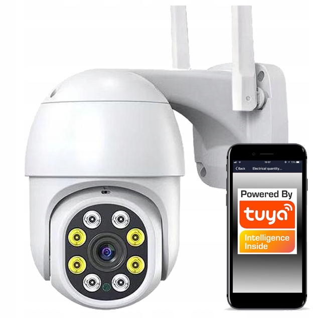 Kamera SmartCam Zewnętrzna Obrotowa Tuya Google