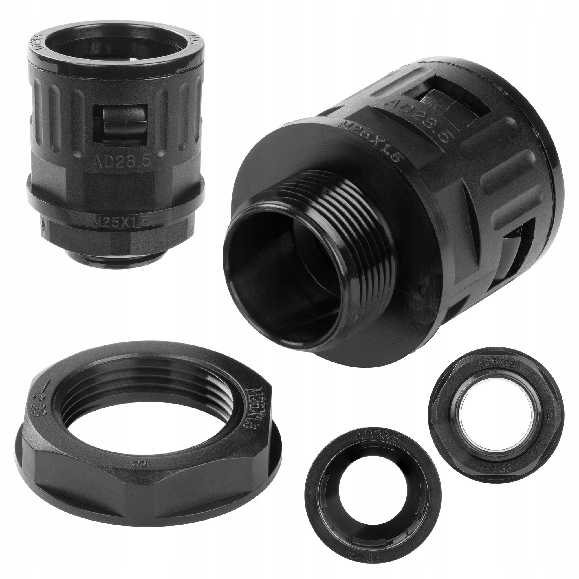 Dławik Poliamidowy M25x1,5 Do Rur Peszli 23mm IP65
