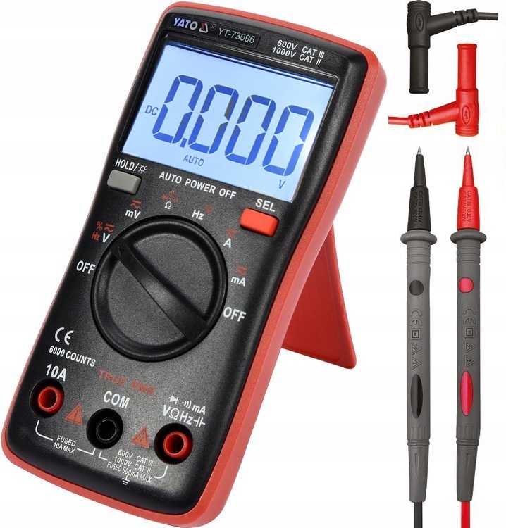 Miernik Cyfrowy True Rms LCD Automatyczny Zakres