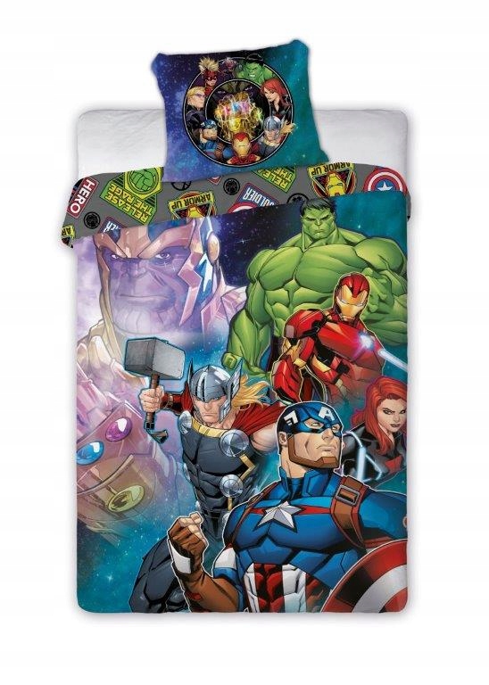Pościel 140x200 Avengers Hulk Iron Man Marvel