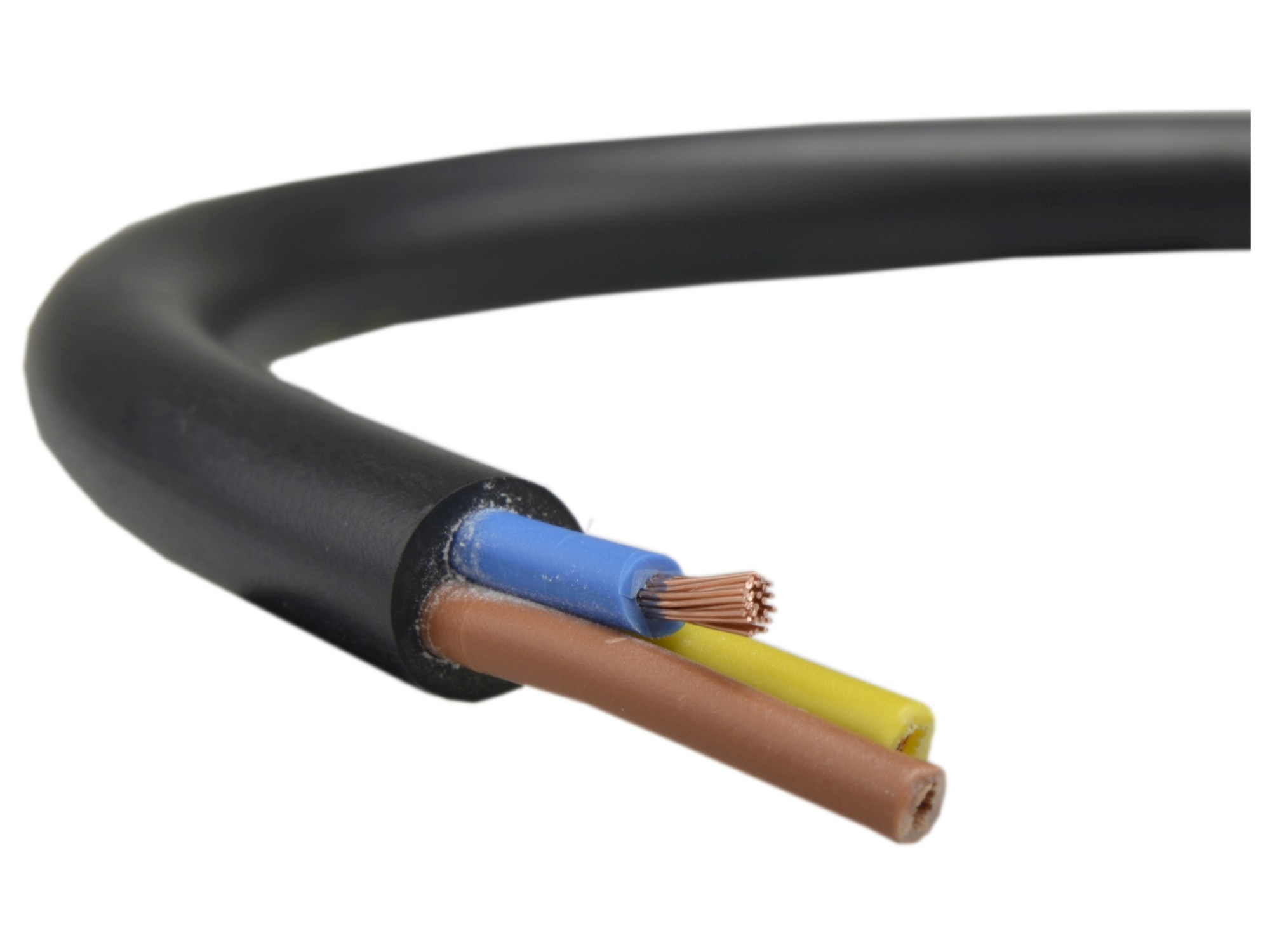 Przewód Kabel Prądowy Linka Omy 3X1 Czarny