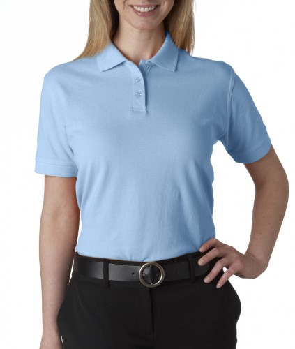 UltraClub Classic Pique Polo Plain Polo Shirt Women's 8530