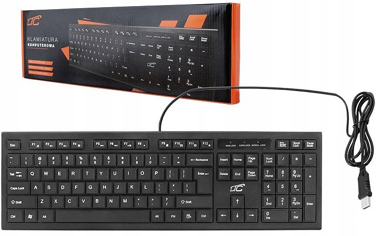 Klawiatura Do Komputera Pc USB Czarna Ltc Solidna