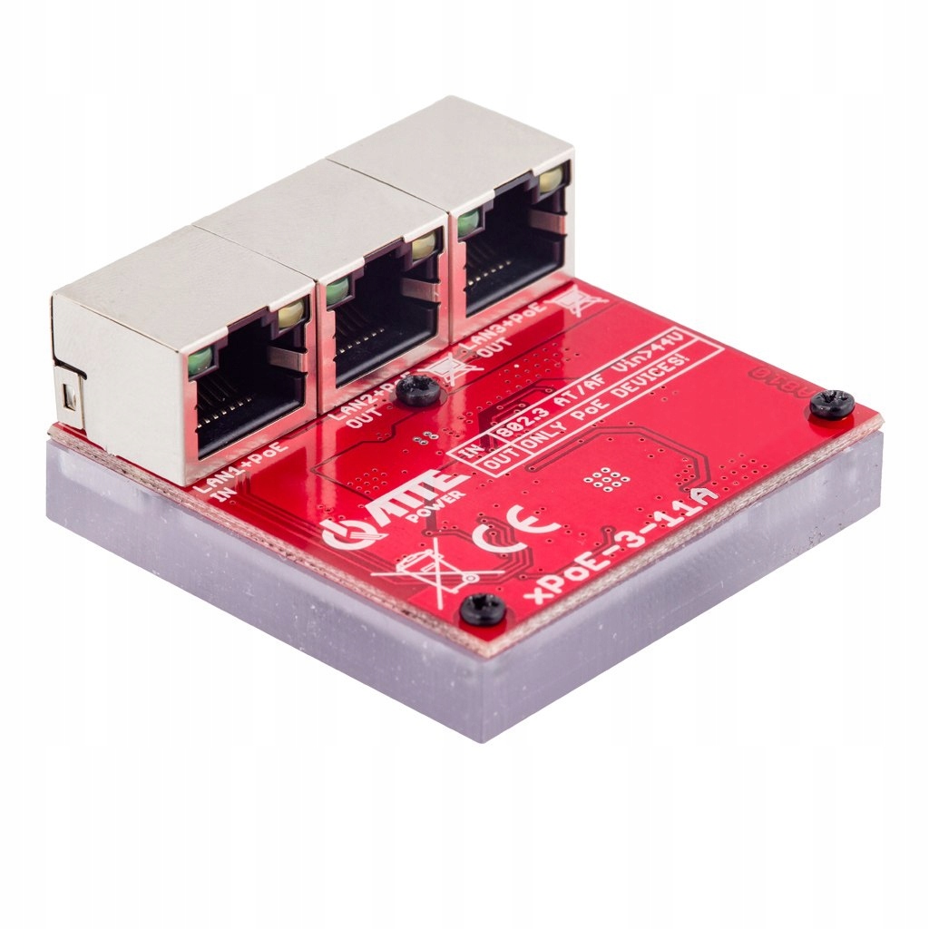 Repeater Switch 3-portowy PoE 50W, 100m, DC 35~56V