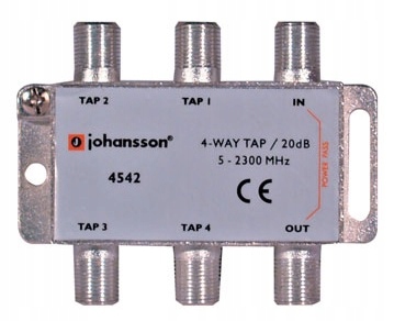 4 Way Tap Odgałęźnik 4-krotny Johansson 20 DB 4542