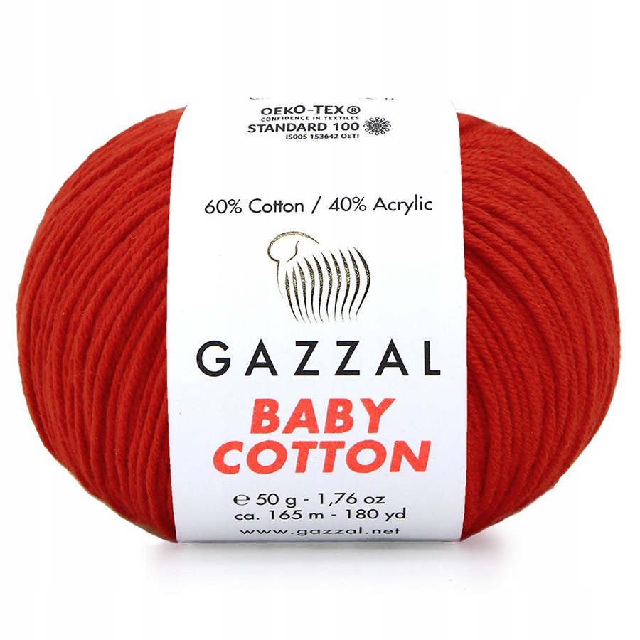 Włóczka Baby Cotton 3443 Czerwony