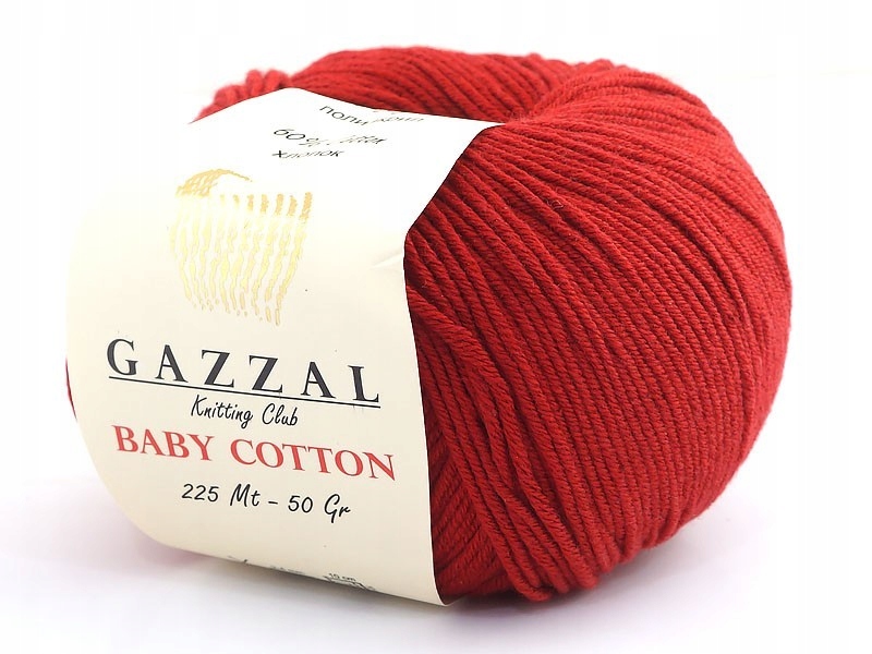 Włóczka Gazzal Baby Cotton 3439 50g Burgund