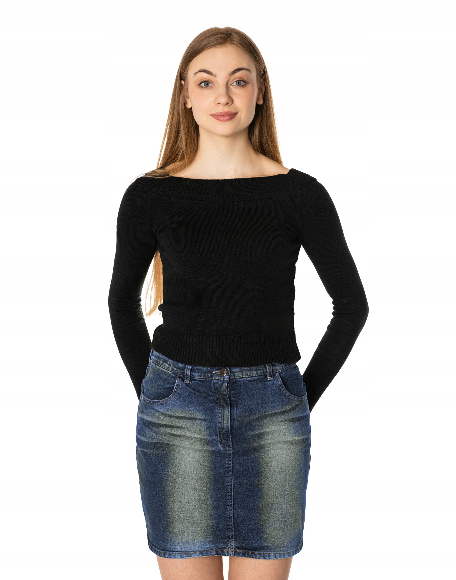 Krótka Spódnica Spódniczka Jeans Damska 4723-1 38