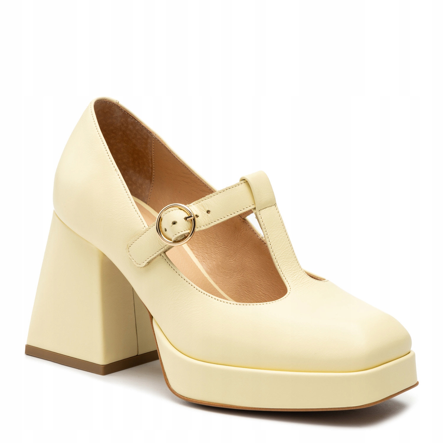 Czółenka R.Polański 1455-Light Yellow Polina Lico