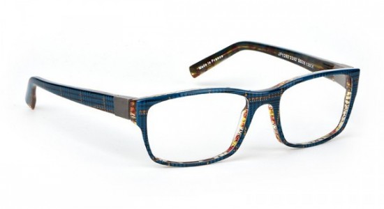J.F. Rey JF1282 Plastic Full Frame Eyeglasses, Blue Fabric (2292)