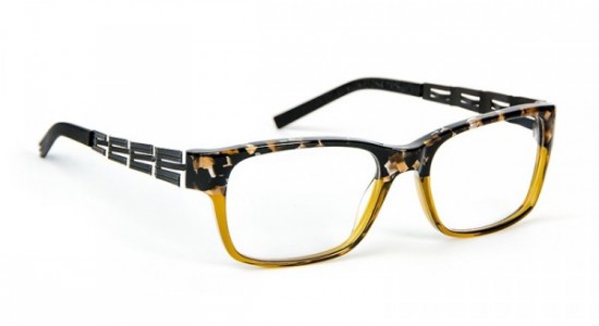 J.F. Rey JF1290 Semi Metal/Plastic Full Frame Eyeglasses, Brown - Black (9545)