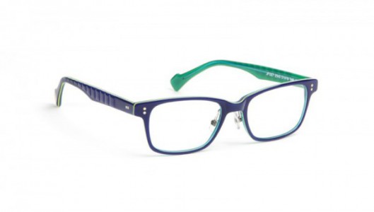 J.F. Rey JF1327 Plastic Full Frame Eyeglasses, Indigo Blue - Emerald (2540)