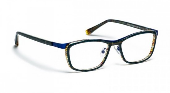 J.F. Rey JF2696 Semi Metal/Plastic Full Frame Eyeglasses, JF2696 2292 BLUE/RED/ORANGE + BLUE METAL (2292)