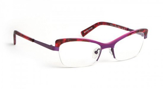 J.F. Rey PA015 Semi Metal/Plastic Semi Rimless Eyeglasses, Purple - Pink (3070)