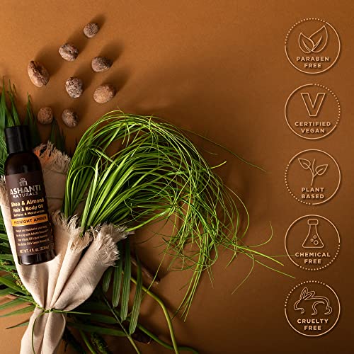 Ashanti Naturals 100% Shea Nut & Sweet Almond Hair & Body Oil - Midnight Amber 4 Fl Oz thumbnail