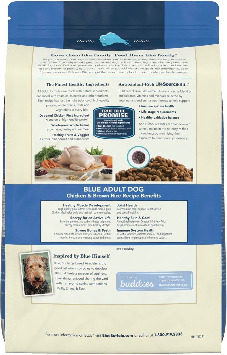 30LB Blue Buffalo Life Protection Adult Chicken and Brown Rice Dry Dog Food thumbnail