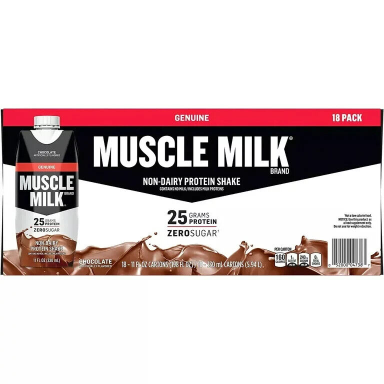 Muscle Milk Genuine Protein Shake, Chocolate (11 Fl Oz., 18 Count ) thumbnail
