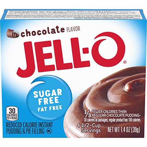 JELL-O Chocolate Instant Sugar Free Pudding & Pie Filling Mix (1.4 Oz Box)